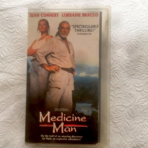 VTG. VHS#1358 Video Tape MEDICINE MAN SEAN CONNERY LORRAINE BRACCO - Picture 1 of 7